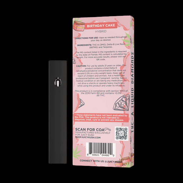 Birthday Cake THC-A Disposable | 1g CannaBiomeHempCo